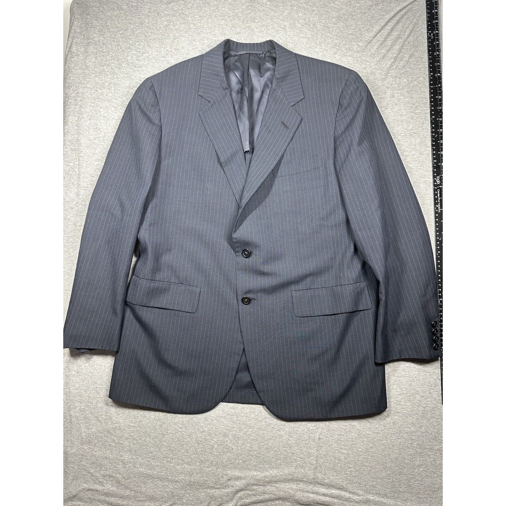 Hickey Freeman Blazer Mens 44 Regular‎ Pin Striped Coat Jacket USA Union Made